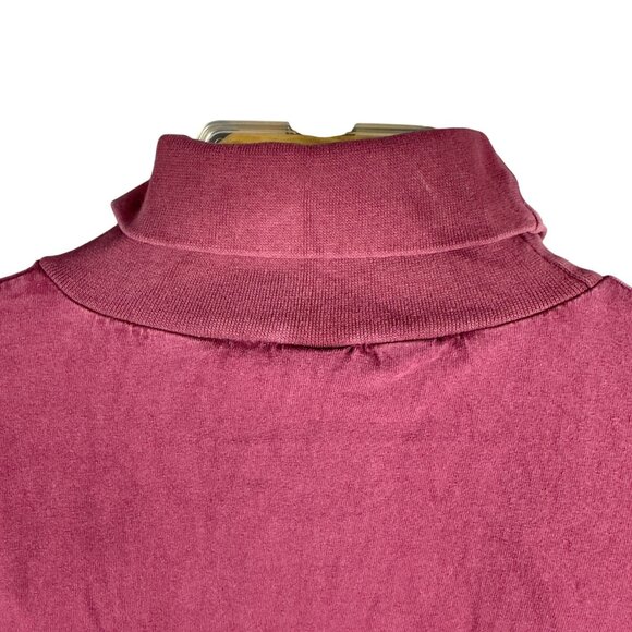 Vintage Champion Sweatshirt Men XXL Maroon Y2K Turtleneck Cotton Blend Pullover - Picture 3 of 10